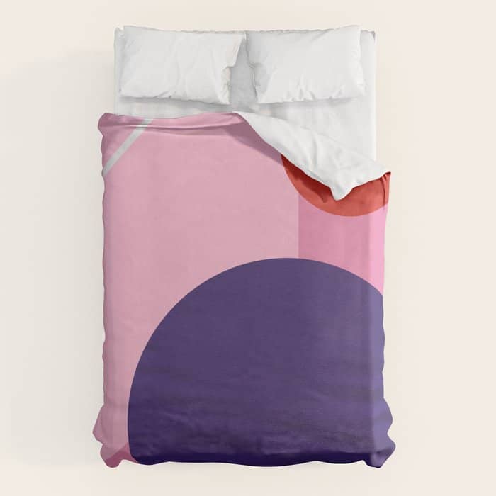 Abstract Geometry With Circles Duvet Cover
