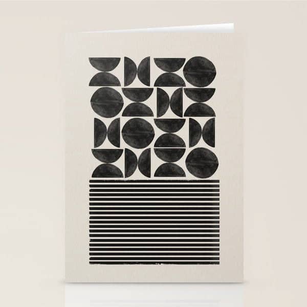 Woodblock Art, Warm Tone Stationery Card