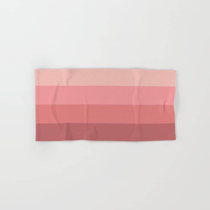 Minimal Retro Sunset Sunrise - Neutral Pink Bath Towel
