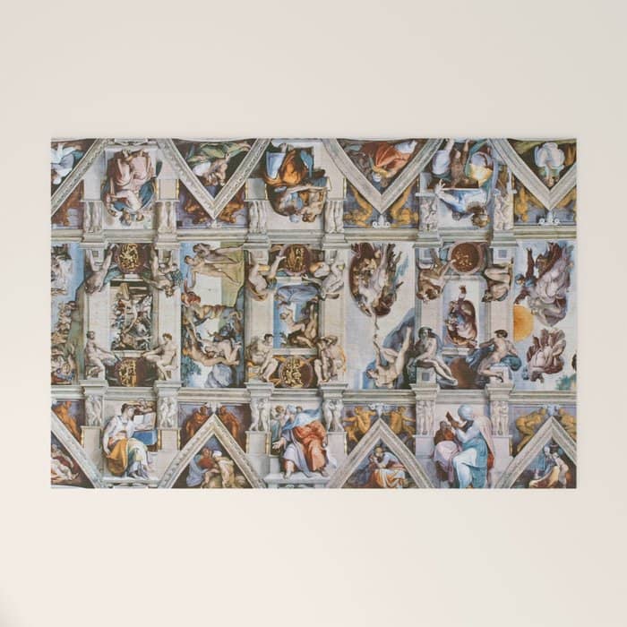 Sistine Chapel Ceiling Michelangelo Welcome Mat