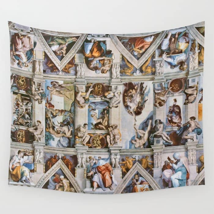 Sistine Chapel Ceiling Michelangelo Wall Tapestry
