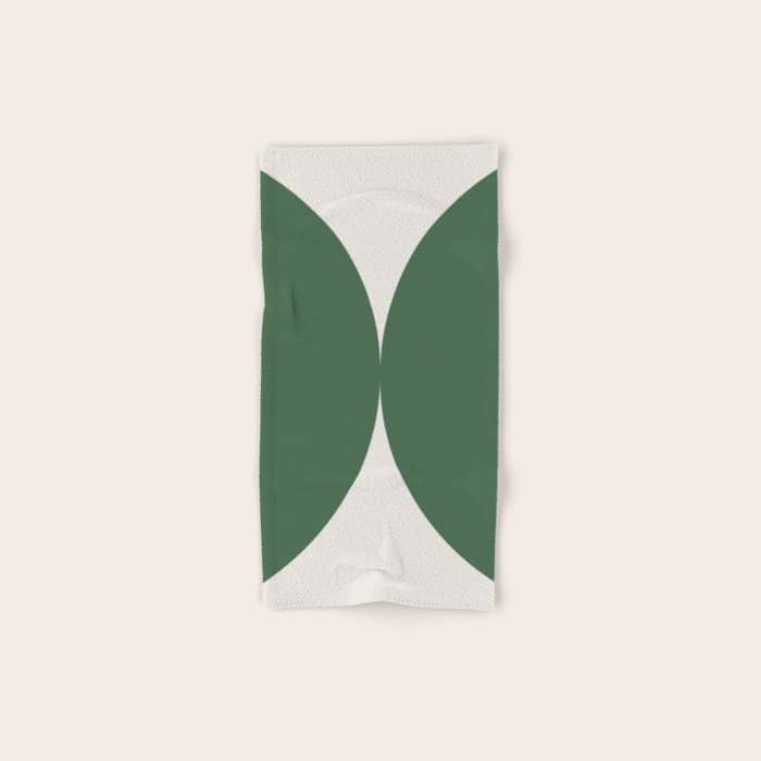 Bold Geometric Shapes Maximalism Xiii Green Bath Towel
