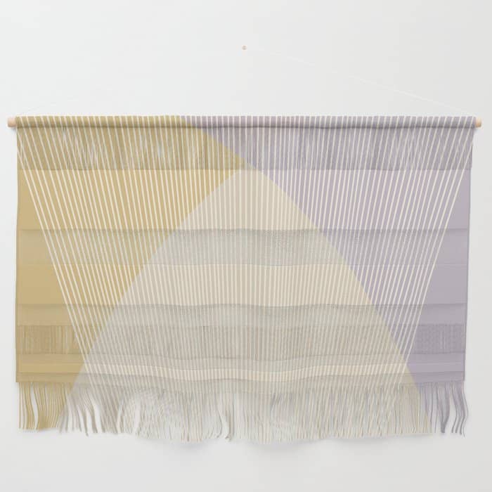 Cecilia Shapes I - Neutral Yellow And Purple Wall Hanging