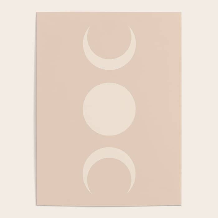 Moon Shapes Minimalism - Ethereal Light Poster