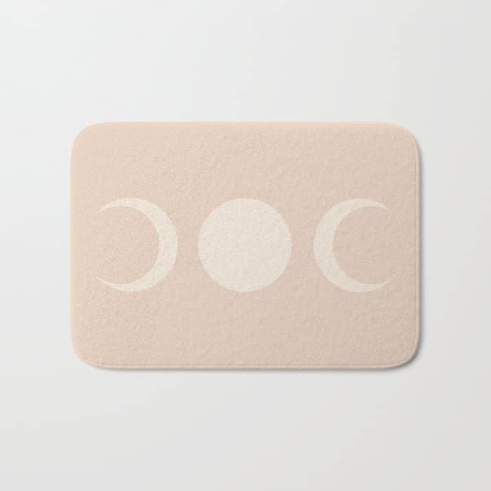 Moon Shapes Minimalism - Ethereal Light Bath Mat