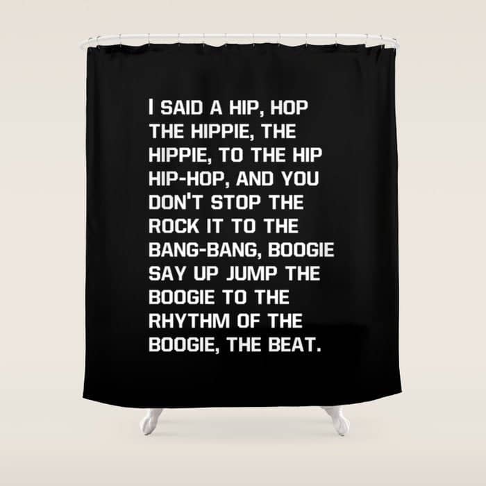 Rapper'S Delight, I Said A Hip Hop Shower Curtain