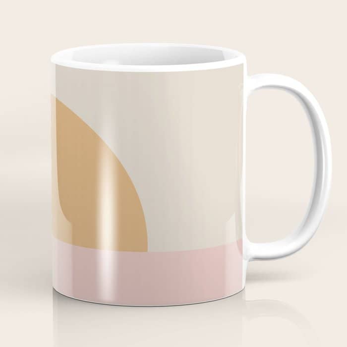 Minimal Sunrise Sunset - Earthy Neutral Coffee Mug