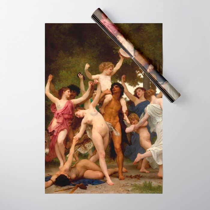 William-Adolphe Bouguereau "The Youth Of Bacchus" Wrapping Paper