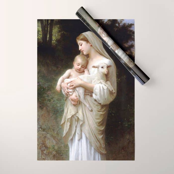 William-Adolphe Bouguereau "L'Innocence (Innocence)"(1893) Wrapping Paper