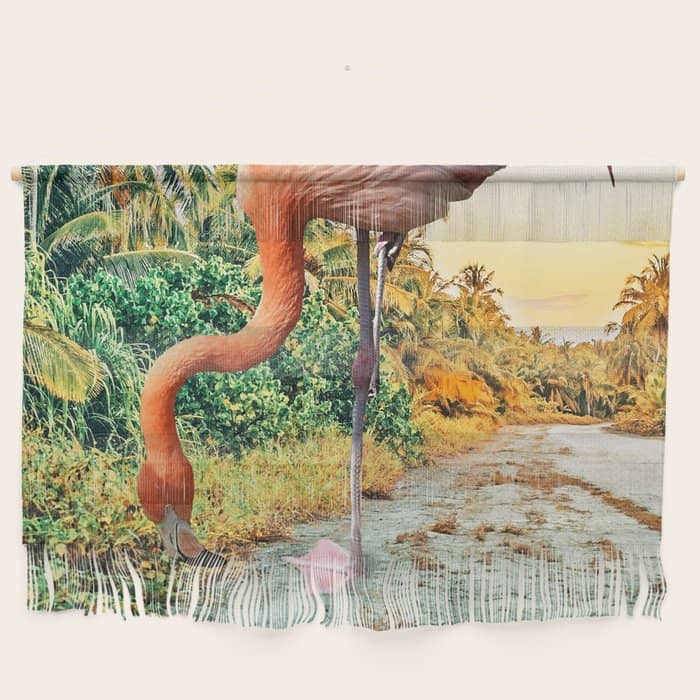 Flamingo Vacay #Photography #Surrealism Wall Hanging