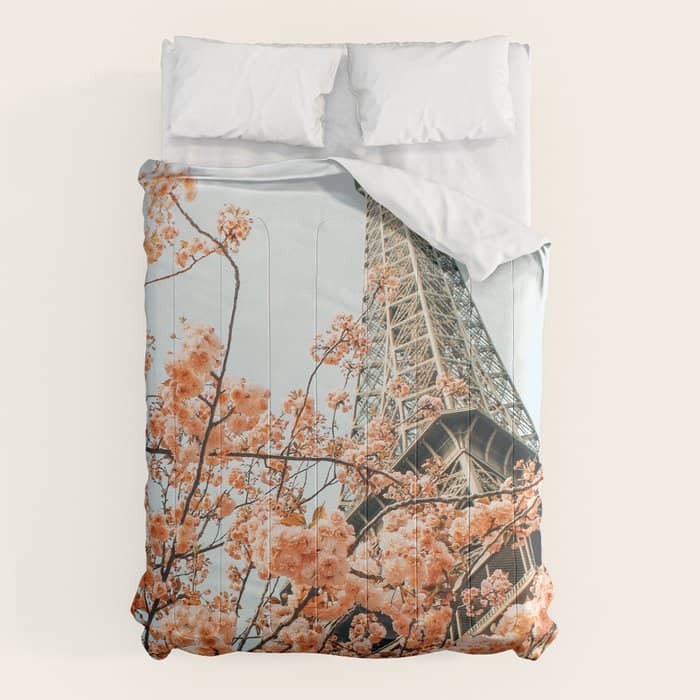 Paris In Spring | Travel Photography Eifel Tower | Wonder Building Architecture Love Comforter