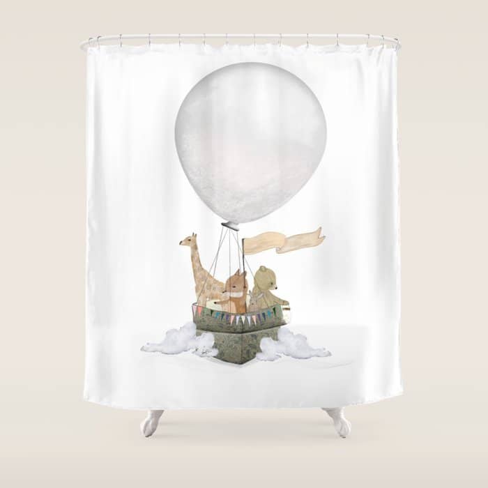A Little Balloon Adventure Shower Curtain