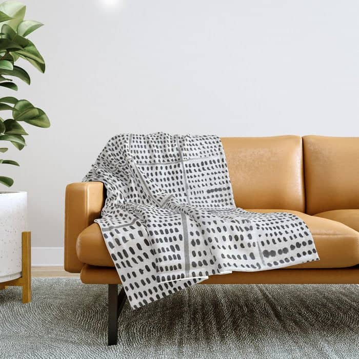 Categorize Print In Black And White Throw Blanket
