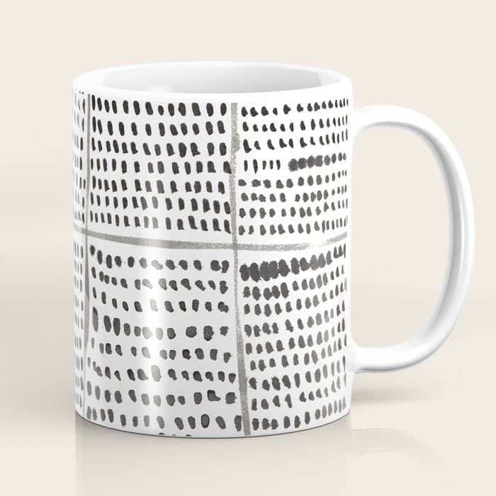 Categorize Print In Black And White Coffee Mug