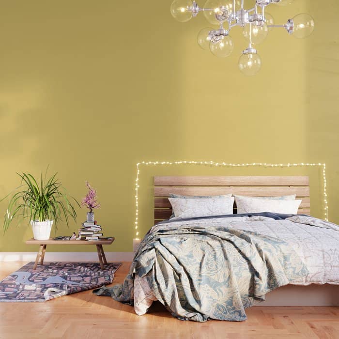 Soft Sunlight Yellow Solid Color Wallpaper