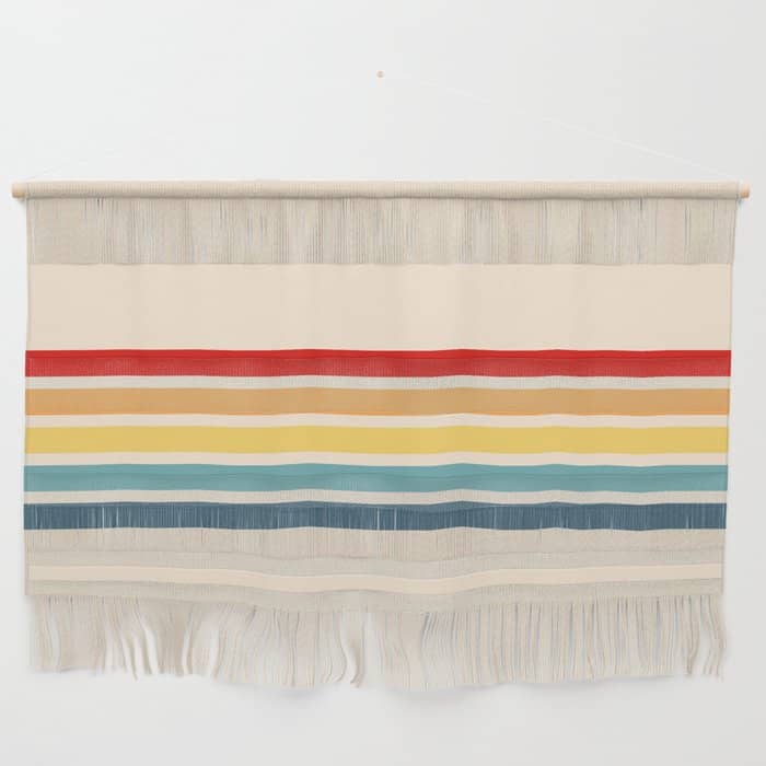 Takaakira - Classic Rainbow Retro Stripes Wall Hanging
