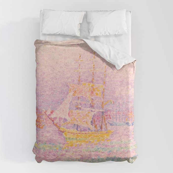 Paul Signac "Harbour At Marseilles" Duvet Cover