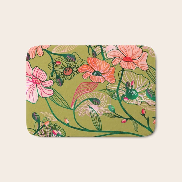Twinning #Illustration #Pattern Bath Mat