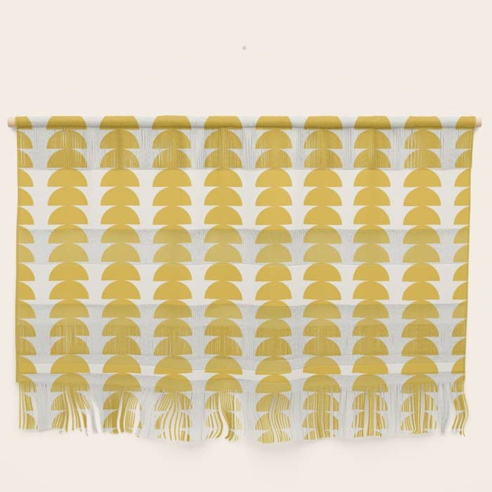 Maude Shapes Pattern - Golden Yellow Wall Hanging