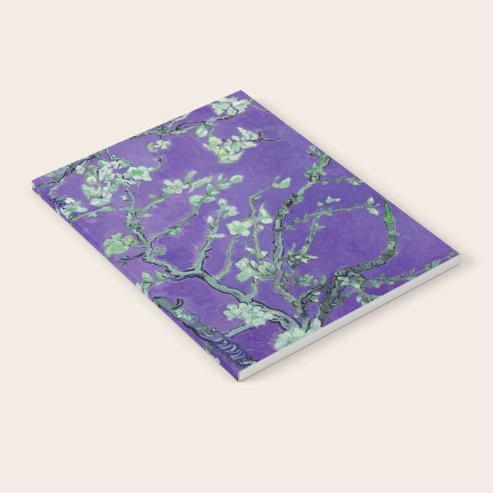 Vincent Van Gogh "Almond Blossoms" (Edited Purple) Notebook