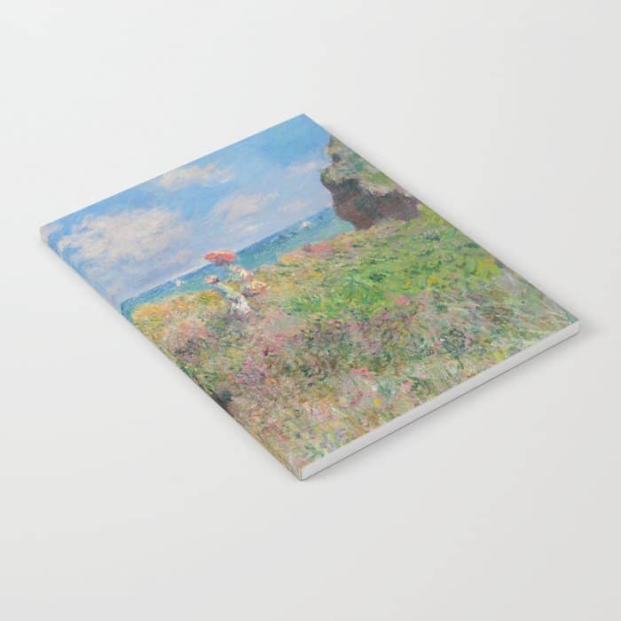 Claude Monet " Cliff Walk At Pourville" Notebook