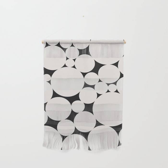 Circular Collage - Black And White Wall Hanging