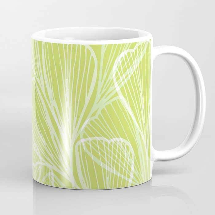 Minimal Modern Green Tropical Abstract Coffee Mug