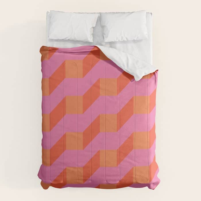 Retro Geometry Bright Pattern No10 Comforter