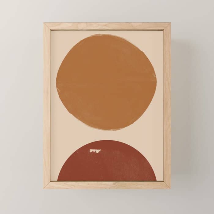 Burnt Orange Sun, New Boho Mini Art Print