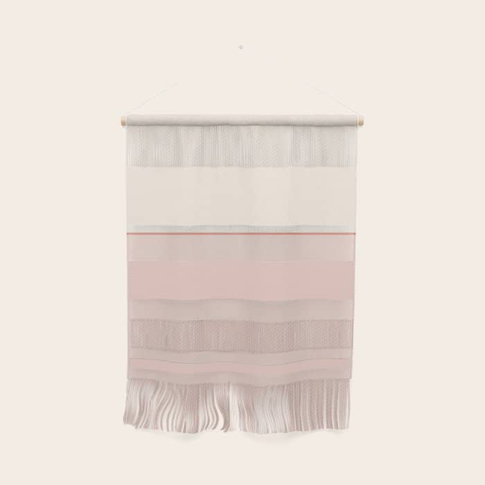Subtle Spring Color Block - Soft Pink Wall Hanging