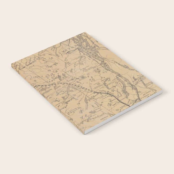 Vintage Adirondack Mountains Railroad Map (1895) V.2 Notebook