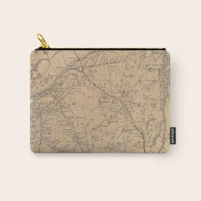 Vintage Adirondack Mountains Railroad Map (1895) V.2 Carry All Pouch