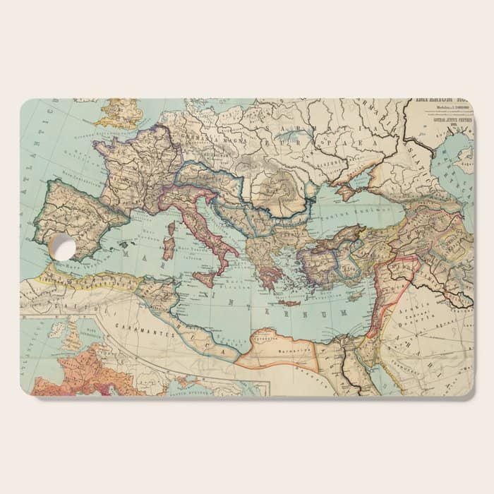 Vintage Map Of The Roman Empire (1889) Cutting Board
