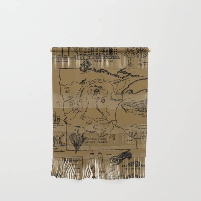 Vintage Map Of Minnesota (1912) - Tan Wall Hanging