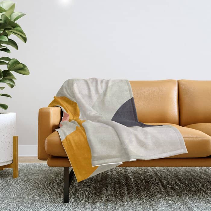 Abstract Modern Geometric Art Throw Blanket