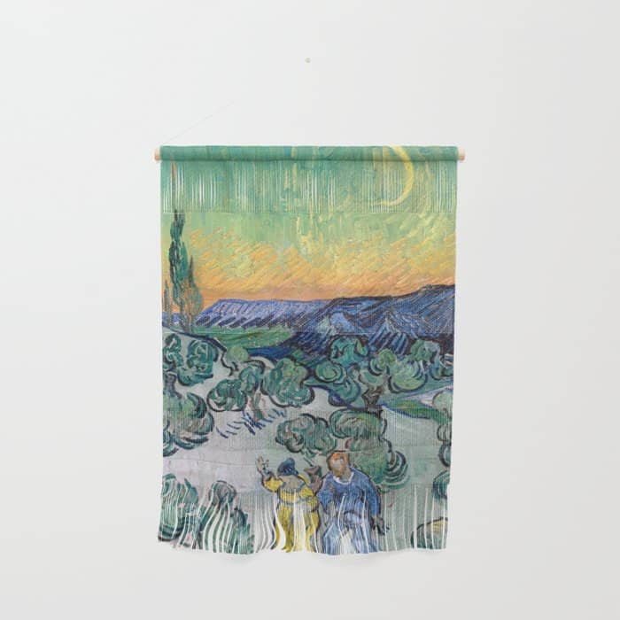 Couple Walking Among Olive Trees, Vincent Van Gogh Wall Hanging