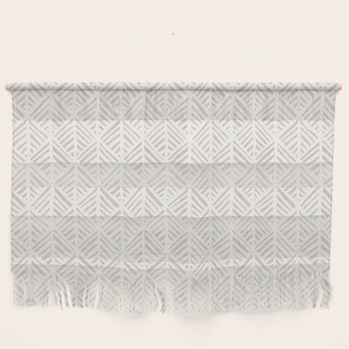 Abstract Leaf Pattern In Tan Wall Hanging