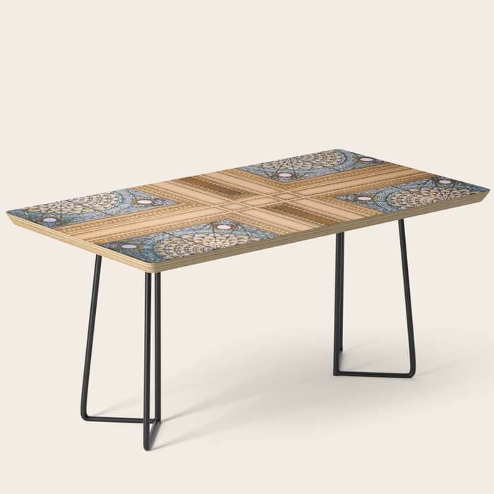 Teal X Gold X Washington Dc Architecture Coffee Table