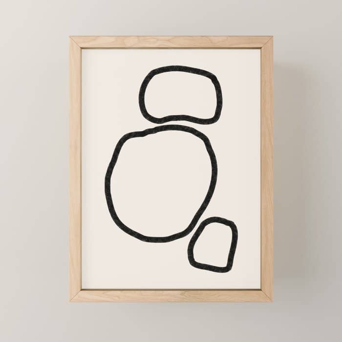 Abstract Stones, Minimalist Art Mini Art Print