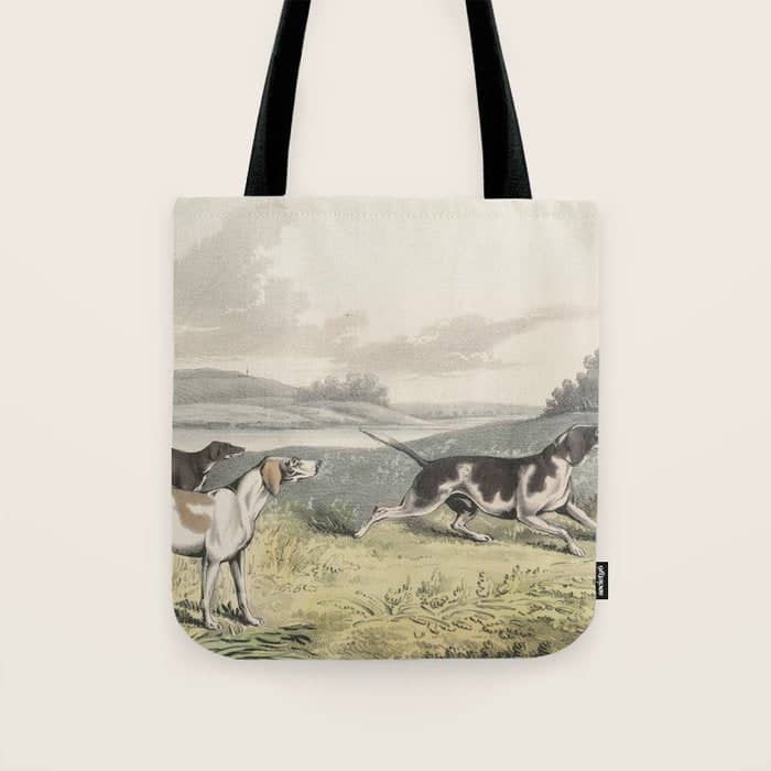 Vintage Illustration Of Pointer Dogs (1846) Tote Bag
