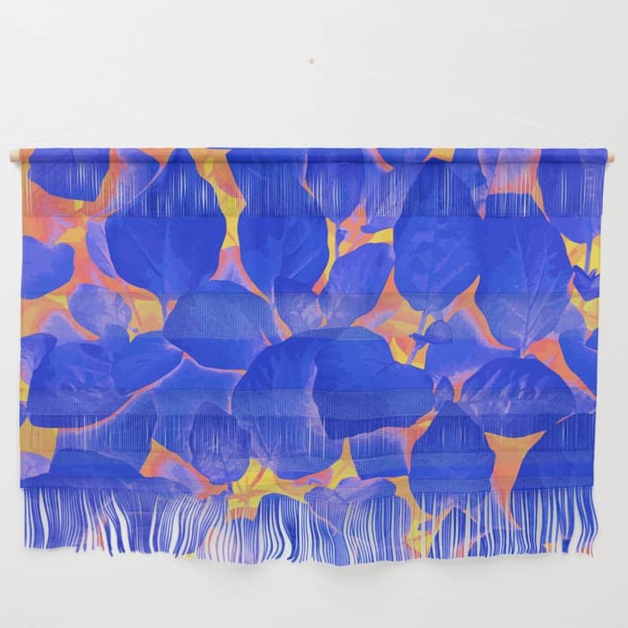 Supercontrast, Pop Of Color Ultraviolet Nature, Floral Graphic Design Wall Hanging