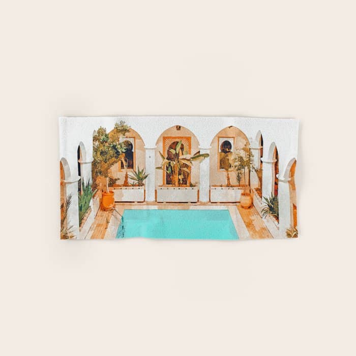Turkish Holiday #Painting #Travel Bath Towel
