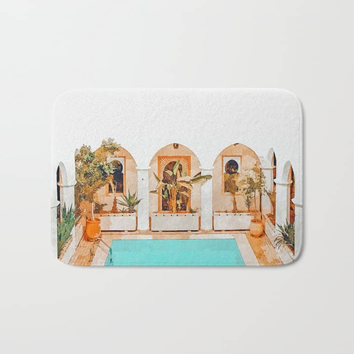 Turkish Holiday #Painting #Travel Bath Mat