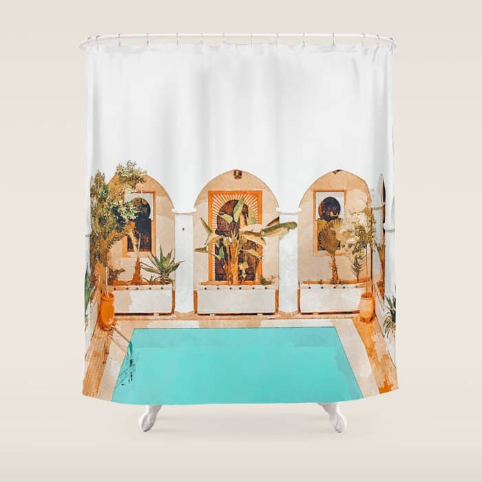 Turkish Holiday #Painting #Travel Shower Curtain
