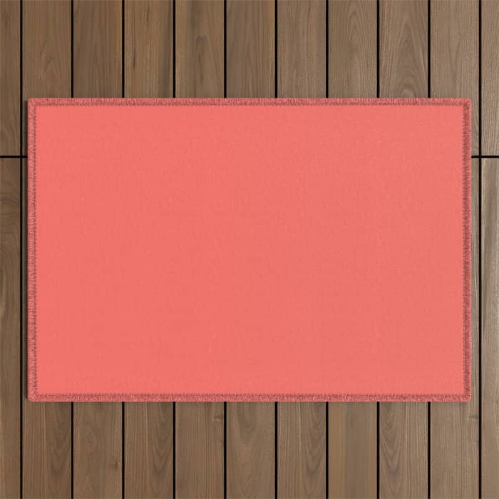 Living Coral - Solid Color Collection Outdoor Rug