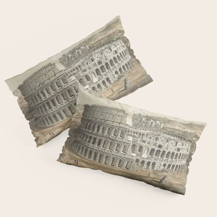 Vintage Illustration Of The Roman Colosseum (1872) Pillow Sham