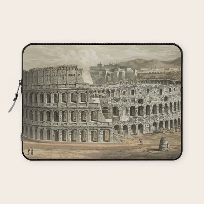 Vintage Illustration Of The Roman Colosseum (1872) Laptop Sleeve