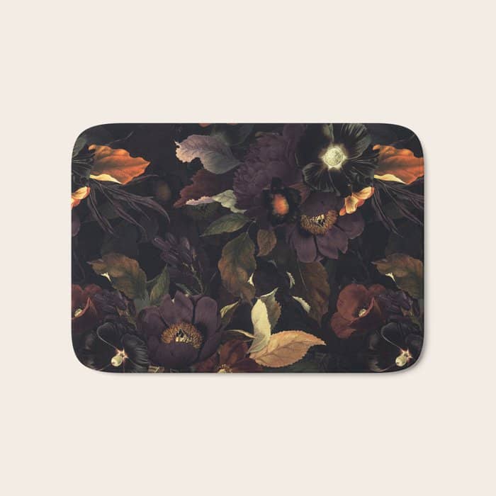 Vintage & Shabby Chic - Flowers At Night Bath Mat