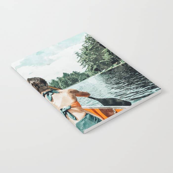 Row Your Own Boat | Woman Empowerment Confidence Painting | Positive Growth Mindset Boho Adventure  Notebook