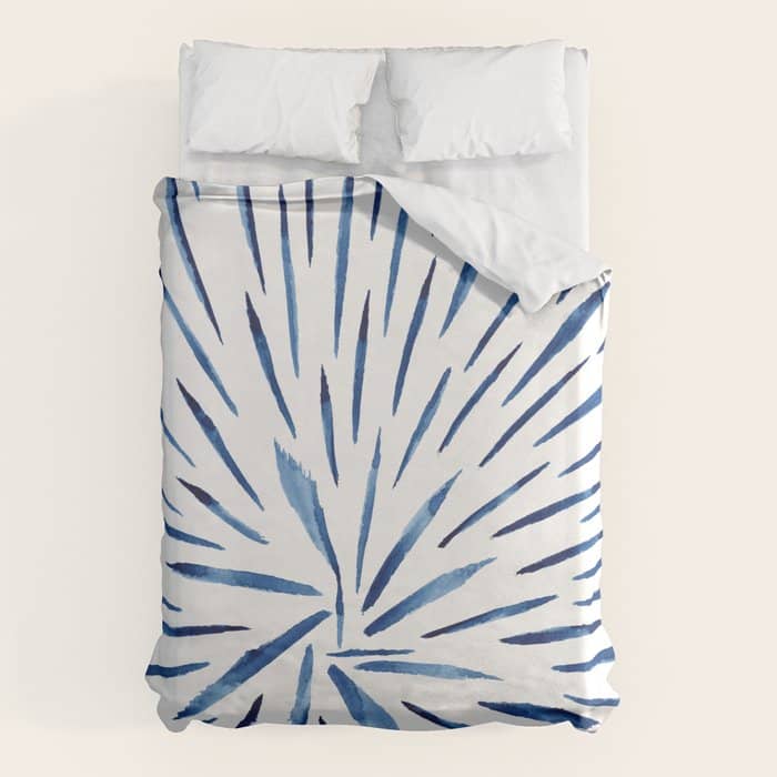 Indigo Sparks | Watercolor Pattern Duvet Cover